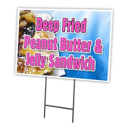 Signmission Deep Fried Peanut B&J Yard & Stake outdoor plastic coroplast window, C-1216 Deep Fried Peanut B&J C-1216 Deep Fried Peanut B&J